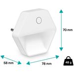 Connect IT Sparkle 2, nočné svetlo s touch tlačidlom, biele