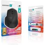 Connect IT Triple SmartSwitch, trojitá bezdrôtová myš, čierna