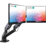 Connect IT TWINARM PREMIUM, držiak na 2 monitory, 13" - 27", čierny