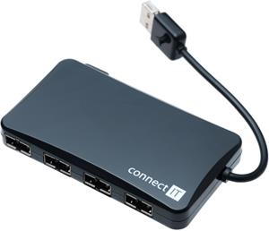 Connect IT USB 2.0 HUB so 4 obojstrannými portami REVERSE (CI-141)