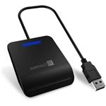 Connect IT USB čítačka občianskych preukazov a čipových kariet, čierna