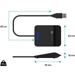 Connect IT USB čítačka občianskych preukazov a čipových kariet, čierna