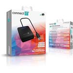 Connect IT USB čítačka občianskych preukazov a čipových kariet, čierna