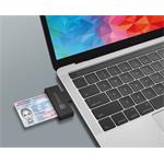 Connect IT USB čítačka občianskych preukazov a čipových kariet, čierna