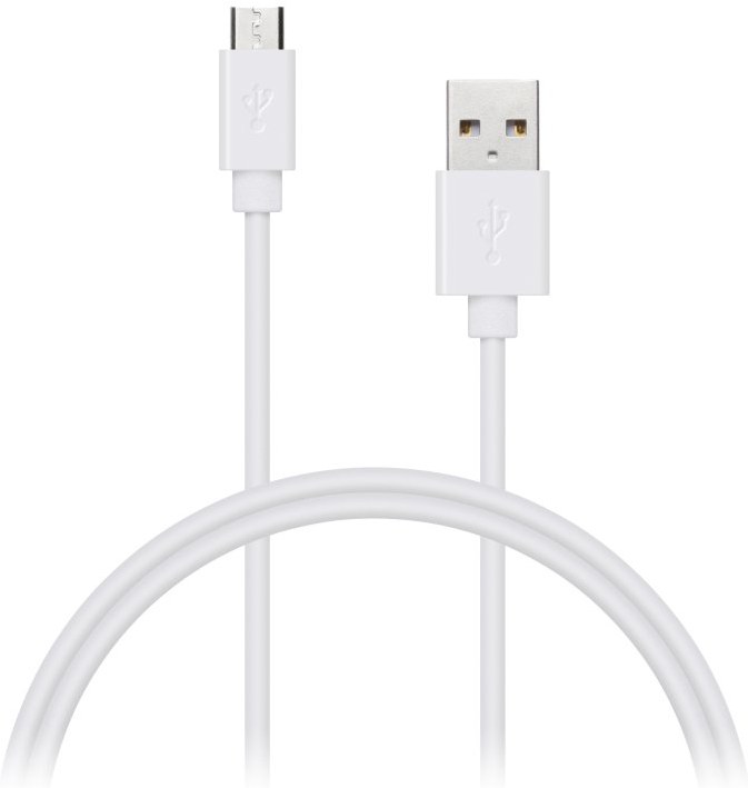 Connect IT WIREZ USB-A na Micro USB, M/M, 1m, biely (CI-146)