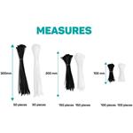 Connect IT ZipTie sťahovacie pásky na káble, 600ks, čierne/biele