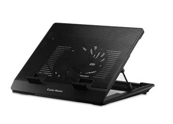 Cooler Master chladící podstavec NotePal ErgoStand Lite/ Alu/ pro notebooky 13-15,6"/ černý/ 16cm fan/ USB hub/ stavit.