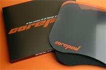COREPAD Glass MousePad Black/Orange
