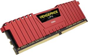 Corsair Vengeance LPX, 8GB, 2400MHz, DDR4, CL16, Red