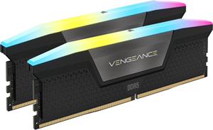 CORSAIR VENGEANCE RGB 32GB 2x16GB DDR5 5600MHz DIMM Unbuffered 36-36-36-76 XMP 3.0 Black Heatspreader RGB LED 1.25V