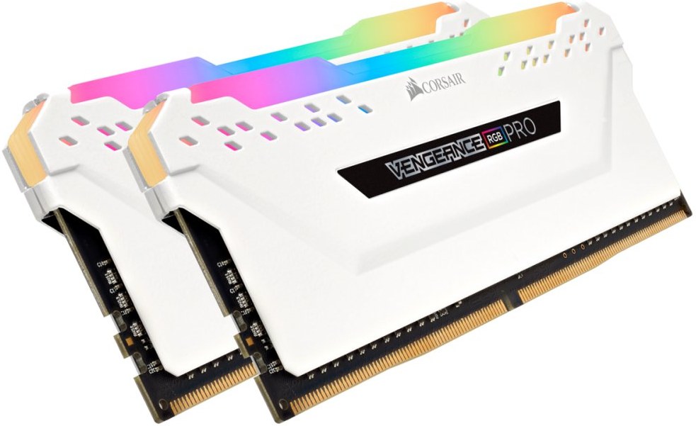 Corsair Vengeance RGB Pro, DDR4, DIMM, 3200 MHz, 32 GB (2x 16 GB kit), CL16, XMP 2.0, 1.35 V, biela