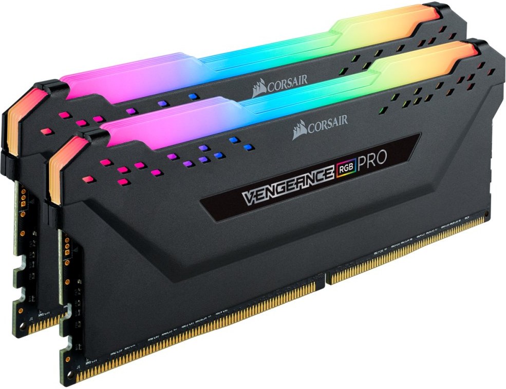 Corsair Vengeance RGB Pro, DDR4, DIMM, 3200 MHz, 32 GB (2x 16 GB kit), CL16, XMP 2.0, 1.35 V, čierna