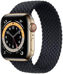 COTEetCI nylonový pletený remienok 125 mm pre Apple Watch 38 / 40 mm čierny