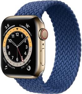 COTEetCI nylonový pletený remienok 125 mm pre Apple Watch 38 / 40 mm modrý
