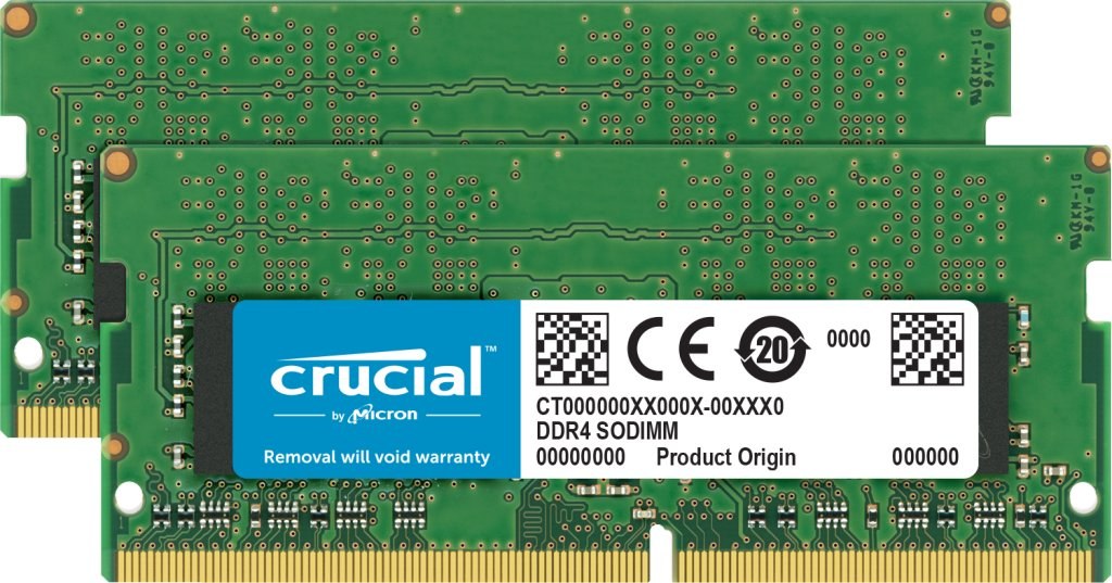 Crucial, 2x32 GB, 3200 MHz, SO-DIMM DDR4