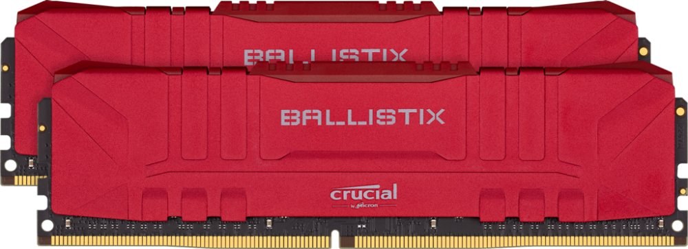 Crucial Ballistix, DDR4, DIMM, 3200 MHz, 32 GB (2x 16 GB kit), CL16, červená