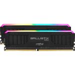 Crucial Ballistix MAX RGB, DDR4, 4000 MHz, 16 GB (2x 8 GB kit), CL18, čierna
