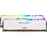 Crucial Ballistix RGB, DDR4, DIMM, 3200 MHz, 32 GB (2x 16 GB kit), CL16, biela