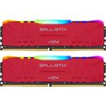 Crucial Ballistix RGB, DDR4, DIMM, 3200 MHz, 64 GB (2x 32 GB kit), CL16, červená