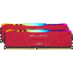 Crucial Ballistix RGB, DDR4, DIMM, 3200 MHz, 64 GB (2x 32 GB kit), CL16, červená
