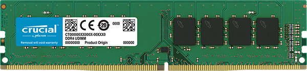 Crucial, DDR4, DIMM, 2666 MHz, 4 GB, CL19, Unbuffered