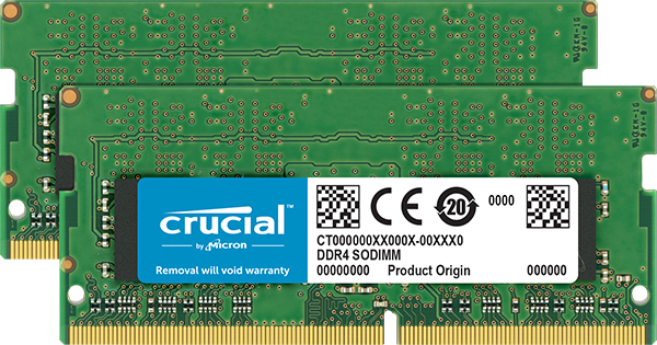 Crucial, DDR4, SO-DIMM, 2400 MHz (PC4-19200), 8 GB, CL17, 260-pin