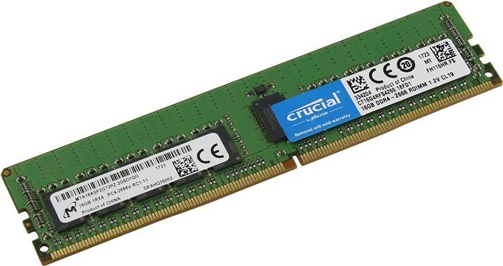 Crucial RAM, 2666Mhz, 16GB, DDR4, ECC