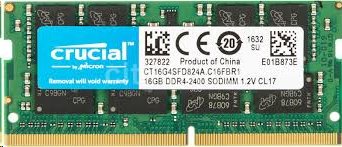 Crucial SO-DIMM 16GB, DDR4, 2400MHz, CL17