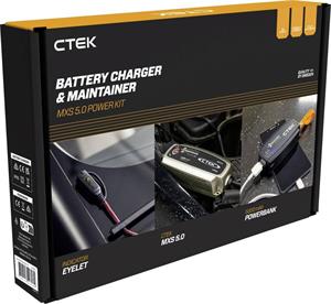CTEK MXS 5.0 New Power kit, nabíjačka pre autobatérie - darčekové balenie