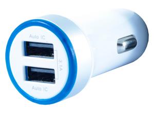 CUBE1 CL nabíječ Smart IC, 3.1A, 2x USB, biela