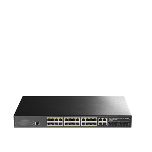 Cudy 24-Port L2 Managed Gigabit PoE+ Switch with 4 Gigabit Combo Ports, 300W