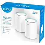 Cudy M1300 (2-Pack), Wi-Fi Mesh systém Gigabit AC1200, set 2 ks