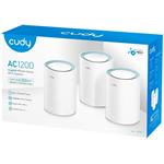 Cudy M1300 (3-Pack), Wi-Fi Mesh systém Gigabit AC1200, set 3 ks