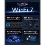 Cudy WR3600H, Wi-Fi 7 Mesh 2.5G router BE3600