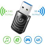 Cudy WU1300S, Wi-Fi USB 3.0 sieťová karta AC1300, (rozbalené)