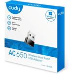 Cudy WU650, Wi-Fi USB sieťová karta, mini AC650