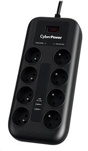 CyberPower Surge Buster 8 zásuviek, 2xUSB, 1.8m