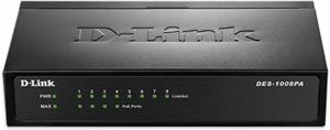 D-Link DES-1008PA 8x10/100 Desktop Switch, 4xPoE