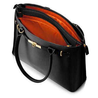 Dámska taška na notebook, 15,6&quot;, Premium Ladies, luxusný doplnok, čierna z imitácia kože, HP