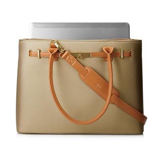 Dámska taška na notebook, 15,6&quot;, Premium Ladies, luxusný doplnok, krémová z imitácia kože, HP