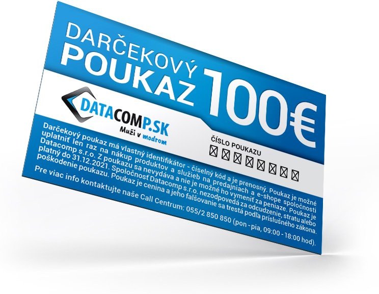 Darčekový kupón 100 EUR - fyzická kartička s kódom
