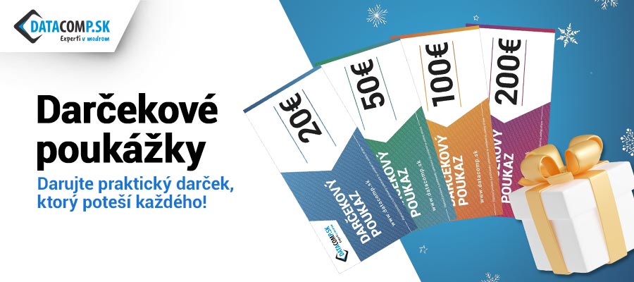 Darujte možnosť výberu – darčekový poukaz Datacomp.