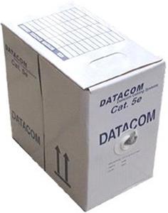 Datacom kábel, cat. 5e, FTP drôt, 305m, sivý