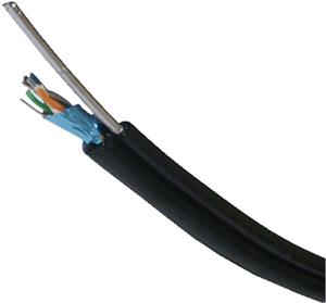 DATACOM kábel, cat. 5e, FTP drôt, na metre 1,0m, sivý, samonosný