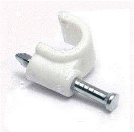 DATACOM Káblová úchytka (7 mm) biela 100 ks