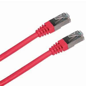 Datacom patch kábel RJ45, cat. 5e, FTP, 1,0m, červená