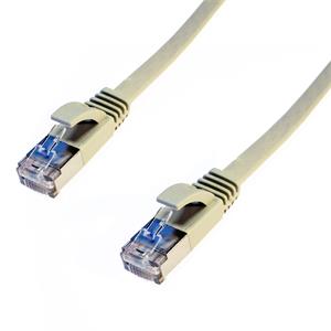 Datacom patch kábel RJ45, cat. 6, FTP, 0,5m, sivý plochý