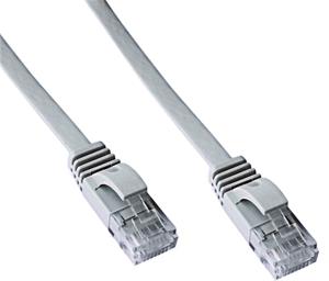 Datacom patch kábel RJ45, cat. 6, UTP, 0,25m, sivý plochý