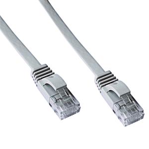 Datacom patch kábel RJ45, cat. 6, UTP, 0,5m, sivý plochý
