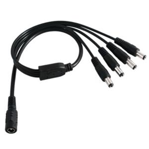 DC Samice na 4 Samec-rozbočovač/splitter napájania, pre CCTV